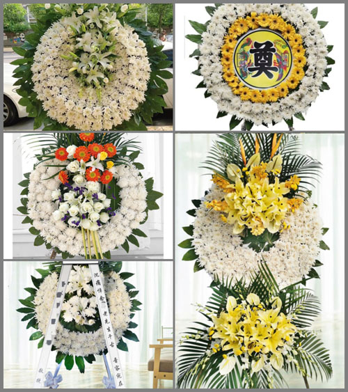 安徽阜阳市临泉县滑集镇张庄村花圈速递